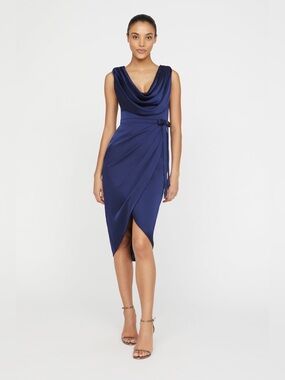 theia candace satin cocktail dress Theia Candace Satin Cocktail Dress
